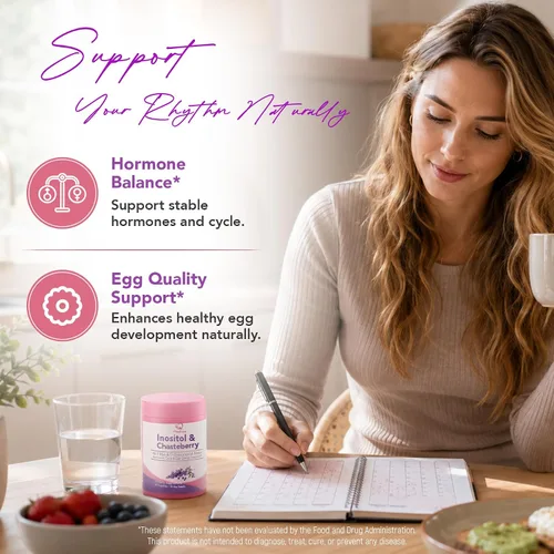 Vista 3 de Laicuherb Myo-Inositol & D-Chiro Inositol Supplement for Women，60 Caps