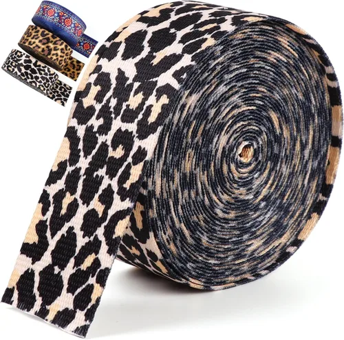 Vista 15 de Webbing 1.5 Inch-6 Rolls Polycotton 1 1/2 inch Webbing Strap for Bag Making-1.5 "Cotton Striped Ribbon for Purse Backpack Luggage Straps 18 Yards