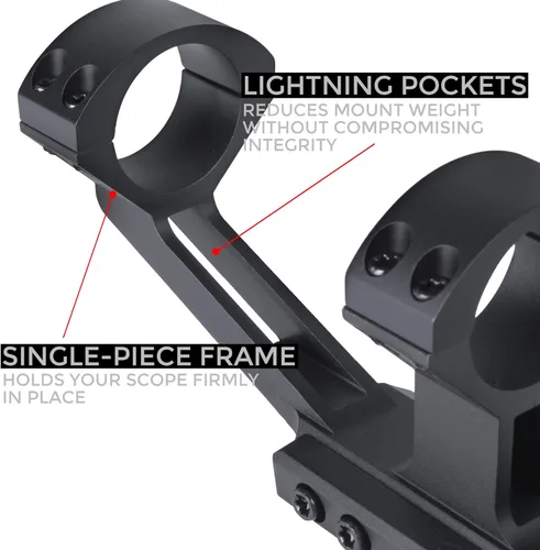 Vista 6 de Monstrum H-Series V2 Montura de Mira Ultraligera con Intervalo Picatinny