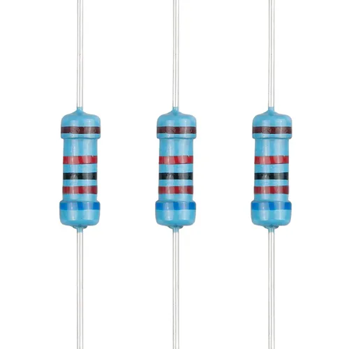 Vista 5 de 100 resistencias de 2.4 ohmios 1/2 W (0.5 vatios) ±1% tolerancia de película metálica, resistencia de valores múltiples opcional