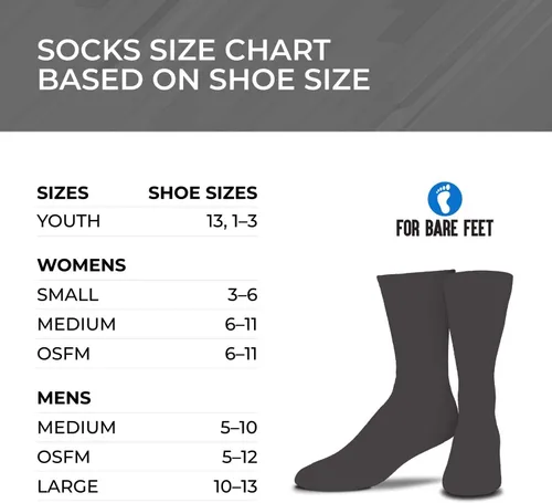 Vista 6 de For Bare Feet NCAA Adult State and University Crew Socks - Polyester blend - Unisex - High-performance socks provide