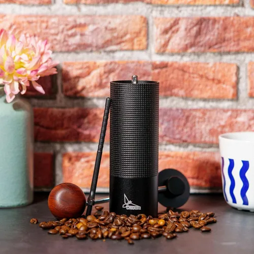 Vista 8 de Molinillo de café manual, molinillo de café de manivela para expreso, prensa francesa y vertido, molinillo de café portátil para acampar y viajar