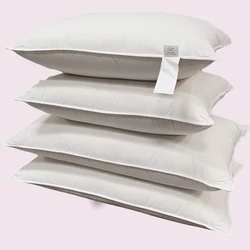 Vista 5 de Royal Tradition Almohada de plumón (suave) tamaño King, color blanco, funda de 100% algodón con 500 hilos, 750 rellenos de potencia, 39 onzas