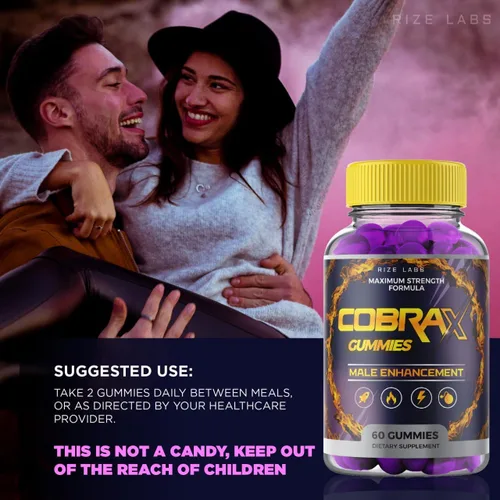 Vista 4 de CobraX - Gomitas CobraX para hombres, Cobra X Enhancement ed Shark Support Tank Suplemento ultra puro, Gomitas Fórmula avanzada Revisión Energética