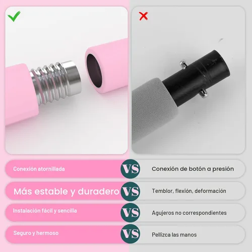 Vista 3 de Kit de barra de pilates con bandas de resistencia, barra multifuncional de yoga y pilates con hebilla de ajuste de metal resistente, kit de barra
