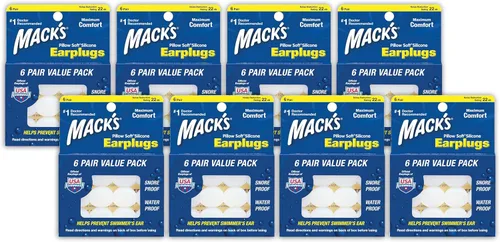Vista 8 de Macks Pillow Soft Tapones de silicona blandos para oídos, paquete económico, 6 unidades, No Model, Estándar, Blanco, 2, 2