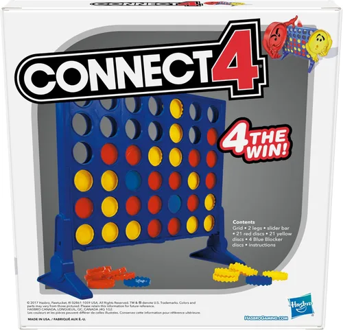 Vista 2 de Hasbro Gaming Juego de mesa Connect 4, Empaque estándar