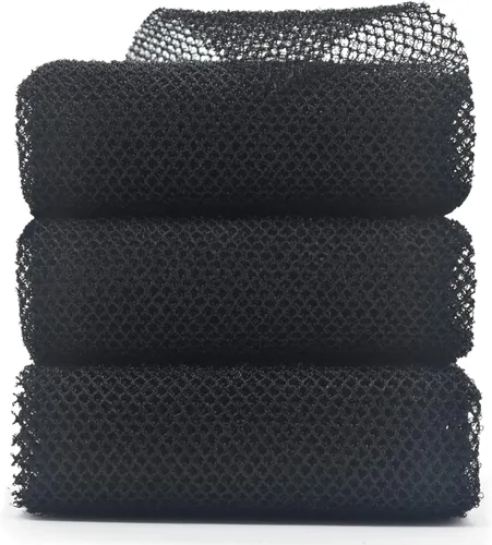 Vista 5 de 2 unidades exfoliantes africanas para el cuerpo, esponjas de red de lavado para ducha y baño (2 negras)