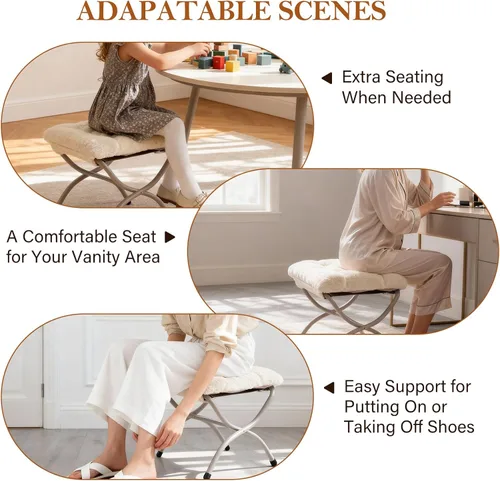 Vista 63 de Silla platillo, cómodas sillas de dormitorio, silla plegable de piel sintética de gran tamaño, silla plegable con marco de metal para sala de estar