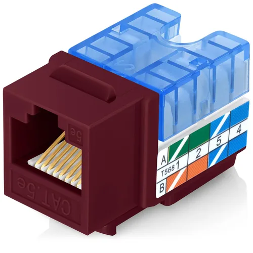 Vista 10 de Everest - Paquete de 10 conectores Keystone RJ45 Cat6 en ángulo de 90°, color blanco, conectores RJ45 hembra de perfil delgado, conector Keystone