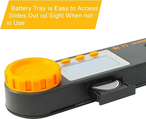 Vista 3 de Rainyb Herramienta de Búsqueda de Ángulo Digital 7 Pulgadas 0-360 Grados LCD Transportador Digital con Niveles de Burbuja Horizontales y Verticales