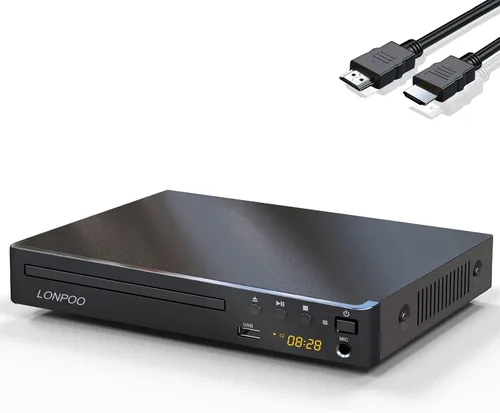 Vista 8 de Reproductor de Blu Ray y DVD, reproductor de disco Blu-ray Full HD con CD, fácil de conectar y fácil de usar, reproductor de DVD de cine en casa