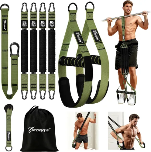 Vista 11 de Pull Up Assistance Bands, Heavy Duty Resistance Bands with Handles, Exercise Band with Door Anchor, Adjustable Workout Band Set for Pull Up Bar