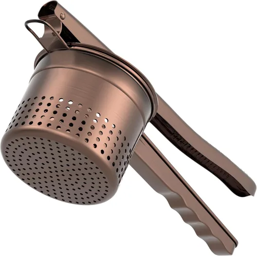 Vista 11 de GloTika Ricer de patatas grande de 15oz, triturador de patatas de acero inoxidable resistente con mango ergonómico, herramienta de cocina