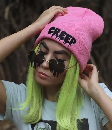 Vista 5 de Gafas de sol con forma de corazón, gafas de sol con forma de corazón, gafas de sol de goteo para mujeres y hombres