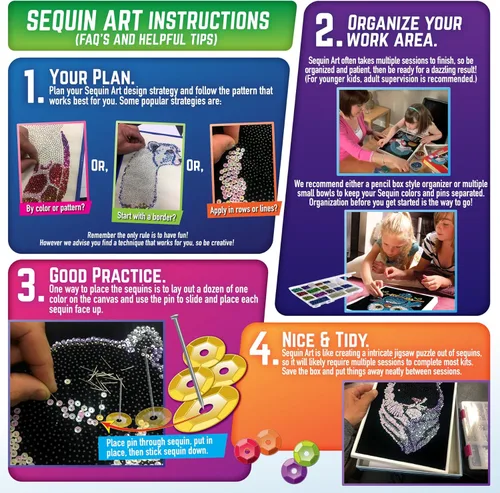 Vista 6 de SEQUIN ART ROJO Sparkling Craft – Kit de imagen