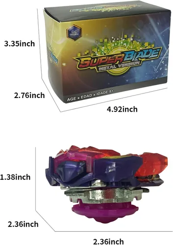 Vista 6 de Bey Battle Tops Metal Fusion Burst Gyro con agarre de lanzador 4D (B-157)