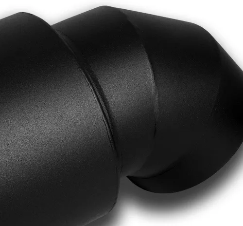 Vista 5 de Q1-TECH - Silenciador universal de punta de escape de 2.5 pulgadas, entrada de 4 pulgadas, acero inoxidable negro, universal de 19 pulgadas