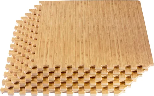 Vista 11 de Forest Floor 5/8 Inch Thick Printed Foam Tiles, Premium Wood Grain Interlocking Foam Floor Mats, Anti-Fatigue Flooring