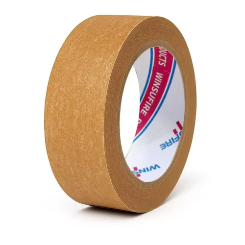 Vista 5 de Cinta de embalaje de papel kraft marrón ecológica, embalaje resistente puede biodegradable, orar jadeando, sellado, escritura y fácil de rasgar