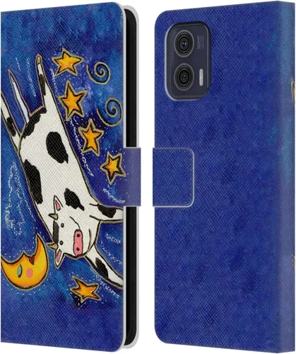 Vista 9 de Head Case Designs Officially Licensed Wyanne Blue Watercolour Bear Animals 2 Leather Book Wallet Case Cover Compatible with Motorola Moto G73 5G