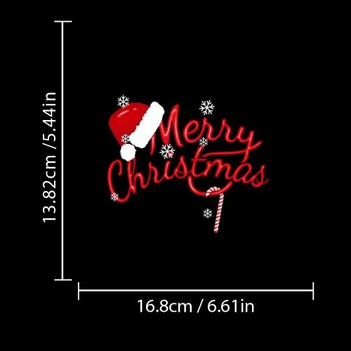 Vista 2 de 2 adhesivos de ventana de Navidad, calcomanías de doble cara para ventana de automóvil, calcomanías de parachoques de ventana de automóvil