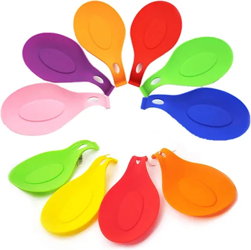 Soporte de cuchara de silicona resistente al calor para utensilios de cocina, soporte para espátula, herramienta de cocina