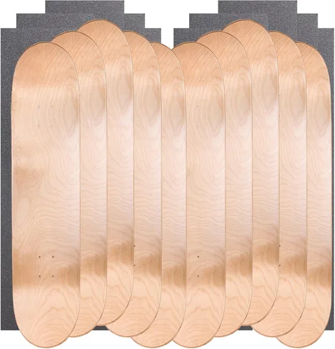 Vista 5 de Cal 7 Tablas de patineta en blanco con agarre, juego de 10