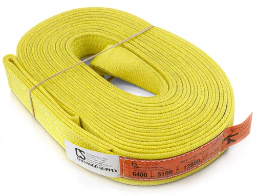 Vista 28 de DD Sling (Hecho en EE. UU.). 2 pulgadas de ancho X (longitudes de 4' a 20') en el listado! Eslingas de nylon de 2 capas con ojo torcido, de ojo a