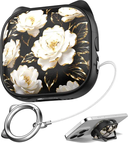 Vista 21 de Funda para Estuche de Airpods de 2ª Generación, TPU Suave Transparente de Cuatro Esquinas Grado Militar Resistente a Golpes Funda Protectora con Kit