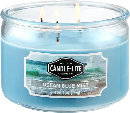 Vista 12 de CANDLE-LITE Fragancia perfumada fresca de brisa de lavanda, una vela de aromaterapia de 3 mechas de 10 onzas con 20-40 horas de tiempo