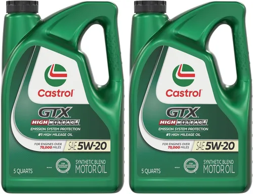 Vista 15 de Castrol Aceite de motor de mezcla sintética GTX High Mileage 5W-20, 1 cuarto de galón, paquete de 6