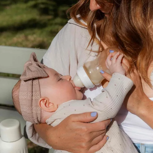 Vista 2 de Minbie Biberón para lactancia materna de 3 meses, kit sin BPA