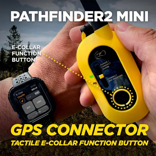 Vista 2 de Dogtra Pathfinder 2 Mini GPS Rastreador de Perros e Collar de 4 Millas de Largo Alcance Luz LED Sin Tarifas Mensuales Aplicación Gratuita