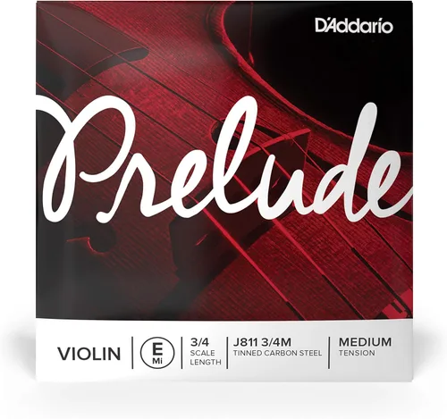 Vista 27 de D'Addario Prelude Cuerdas para violín, J813 3/4M, Tensión media, escala 3/4, cuerda D única