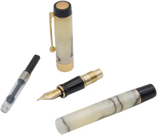 Vista 7 de Gullor Pluma estilográfica ligera en caja de regalo, incluye convertidor, barril de resina, color D