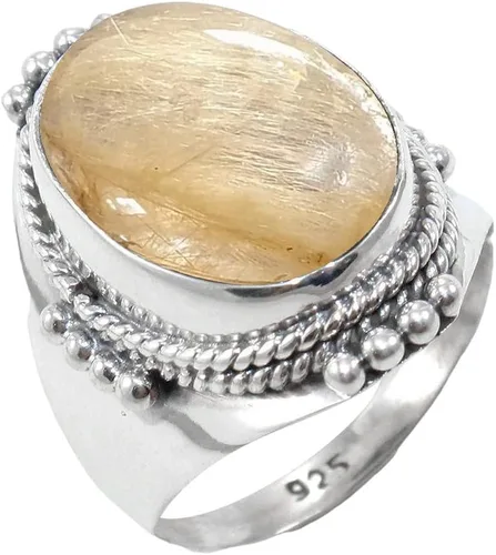 Vista 7 de Anillo de plata de ley 925 para anillo de piedras preciosas naturales unisex, anillo de plata esterlina, anillo de moda con múltiples piedras