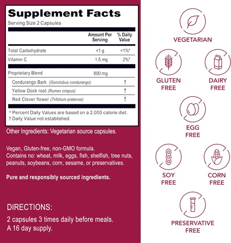 Vista 4 de Kroeger Herb, kit de apoyo Candida, suplemento nutricional digestivo, salud intestinal, función intestinal óptima, sin OMG, sin gluten, sin