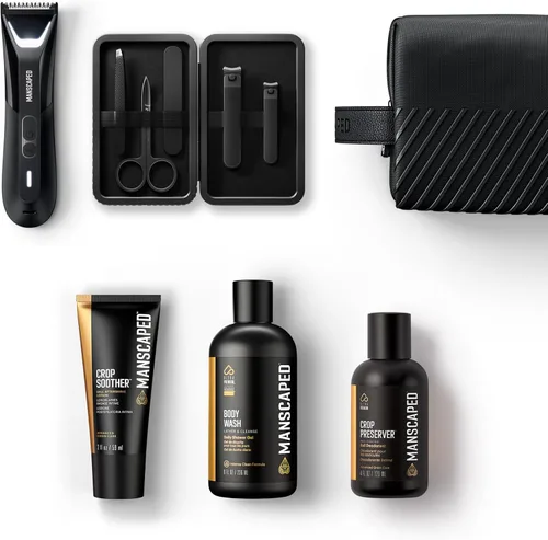 MANSCAPED The Premier Package 5.0 Ultra, con recortadora de vello corporal y de ingle The Lawn Mower 5.0 Ultra para hombre, tijeras 3.0, desodorante