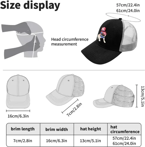 Vista 4 de Gorras de béisbol ajustables para hombre, diseño gráfico de mezclilla