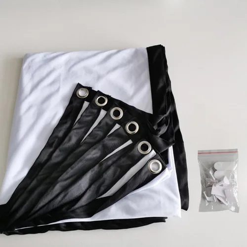 Vista 8 de Kisangel Foldable Portable Projector Screen for Indoor Office Use Lightweight Polyester Movie Projection Screen for Home Theater and Outdoor