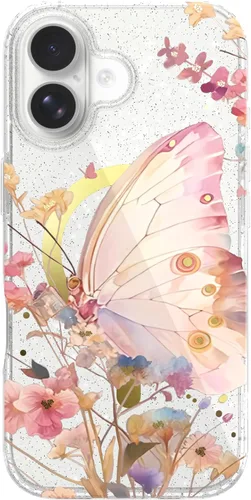 Vista 48 de LONLI Hue - para iPhone 15 Pro [Compatible con Magsafe] - Funda de teléfono floral dorada - [Amortiguador de 360° absorbente de impactos] - Funda