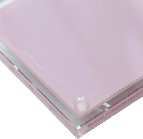 Vista 7 de Calculadora de Acrílico con Soporte, Batería y Energía Solar Híbrida Calculadora Básica de 12 Dígitos con Pantalla LCD, Accesorios de Escritorio Rosa