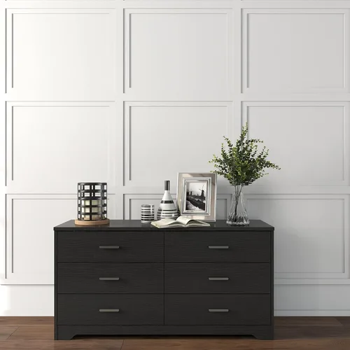 Vista 2 de Panana Cómoda para dormitorio con cajones de 5/6, cómoda de madera, organizador de almacenamiento para dormitorio, sala de estar, pasillo, guardería