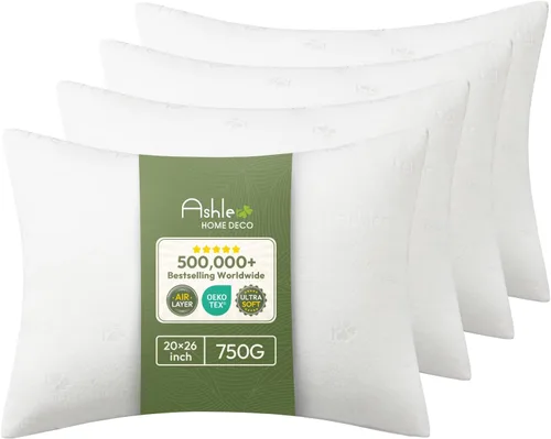 Vista 21 de Ashler Home Deco Almohadas decorativas, 12 x 20 pulgadas, con capa de aire, almohadas prémium para cama y sofá, almohada decorativa para interiores