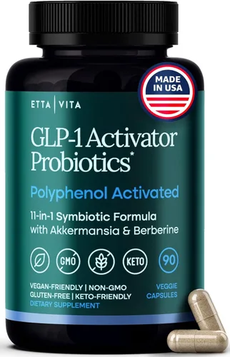 Suplemento probiótico activador GLP-1 para pérdida de peso, salud intestinal, energía y apoyo metabólico - Akkermansia, berberina, gimnasia,