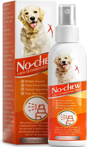 No Chew Spray for Dogs, 4.23 Oz Bitter Apple Spray for Dogs to Stop Chewing, Pet Deterrent Spray, Dog Anti Chew Spray for Furniture Protect, Prevent
