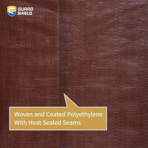 Vista 5 de GUARD SHIELD - Lona marrónverde impermeable de 12 x 20 pies, cubierta de lona de polietileno, multiusos, de resistencia media, de 7 mil