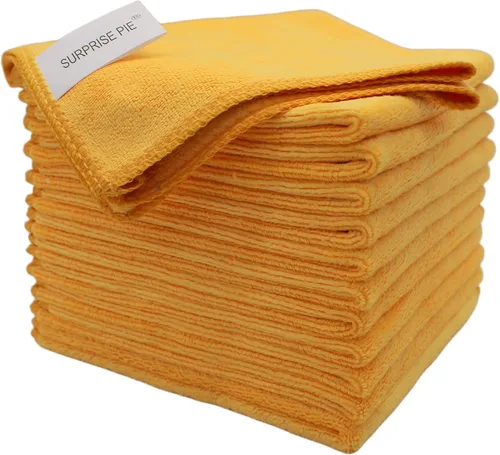 Vista 16 de Paños de limpieza de microfibra de alta calidad, ultra absorbentes, sin pelusas, para cocina, vidrio, cuidado del automóvil, acero inoxidable y Azul