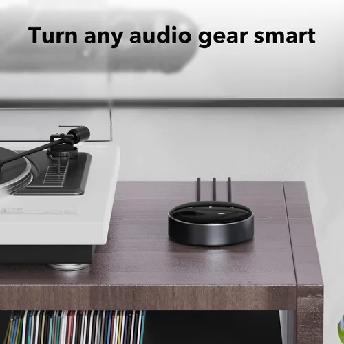 Vista 2 de WiiM Mini AirPlay 2 - Streamer de audio inalámbrico, estéreo multihabitación, preamplificador, funciona con asistentes de voz Alexa y Siri